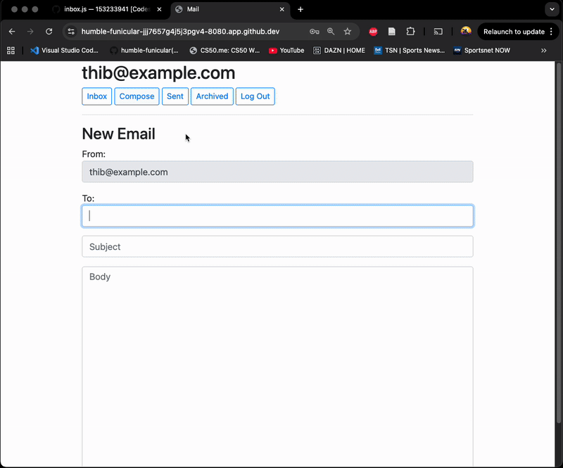 Demo of Mail
